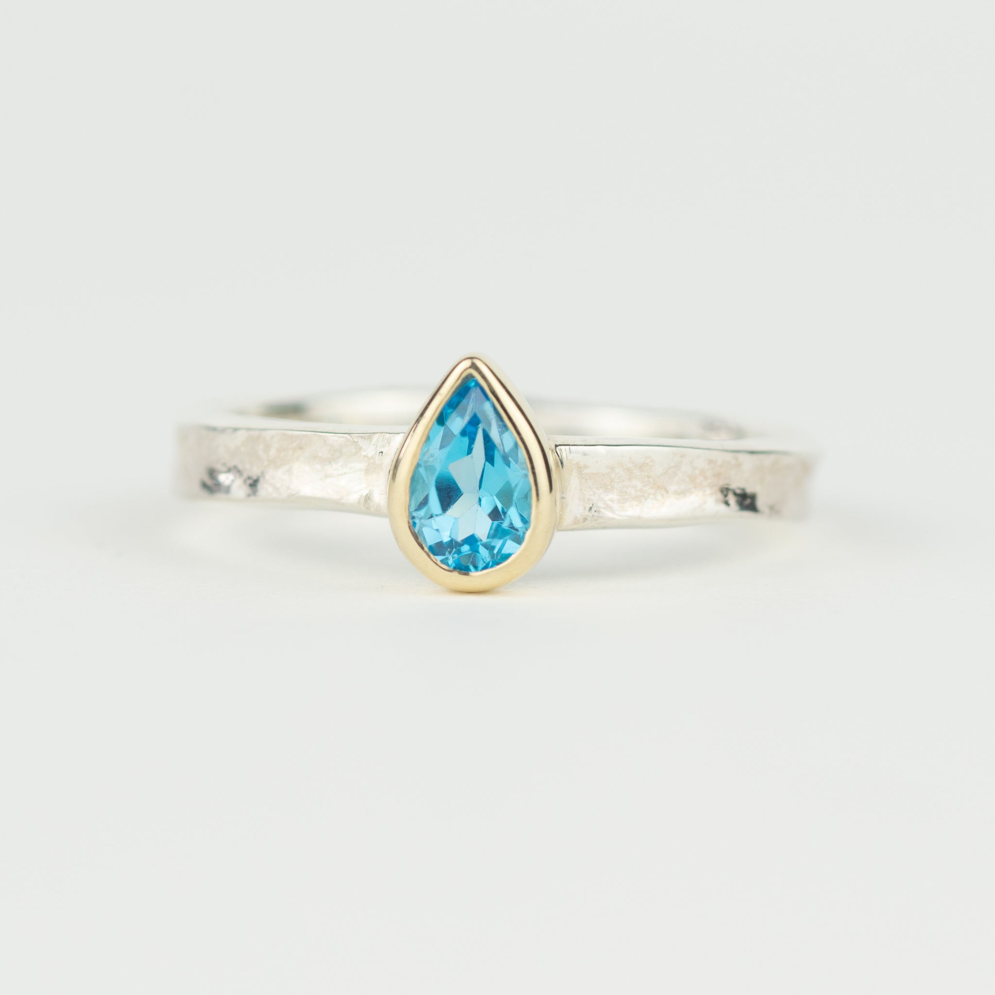 Alice Swiss Blue Topaz Teardrop Storybook Ring