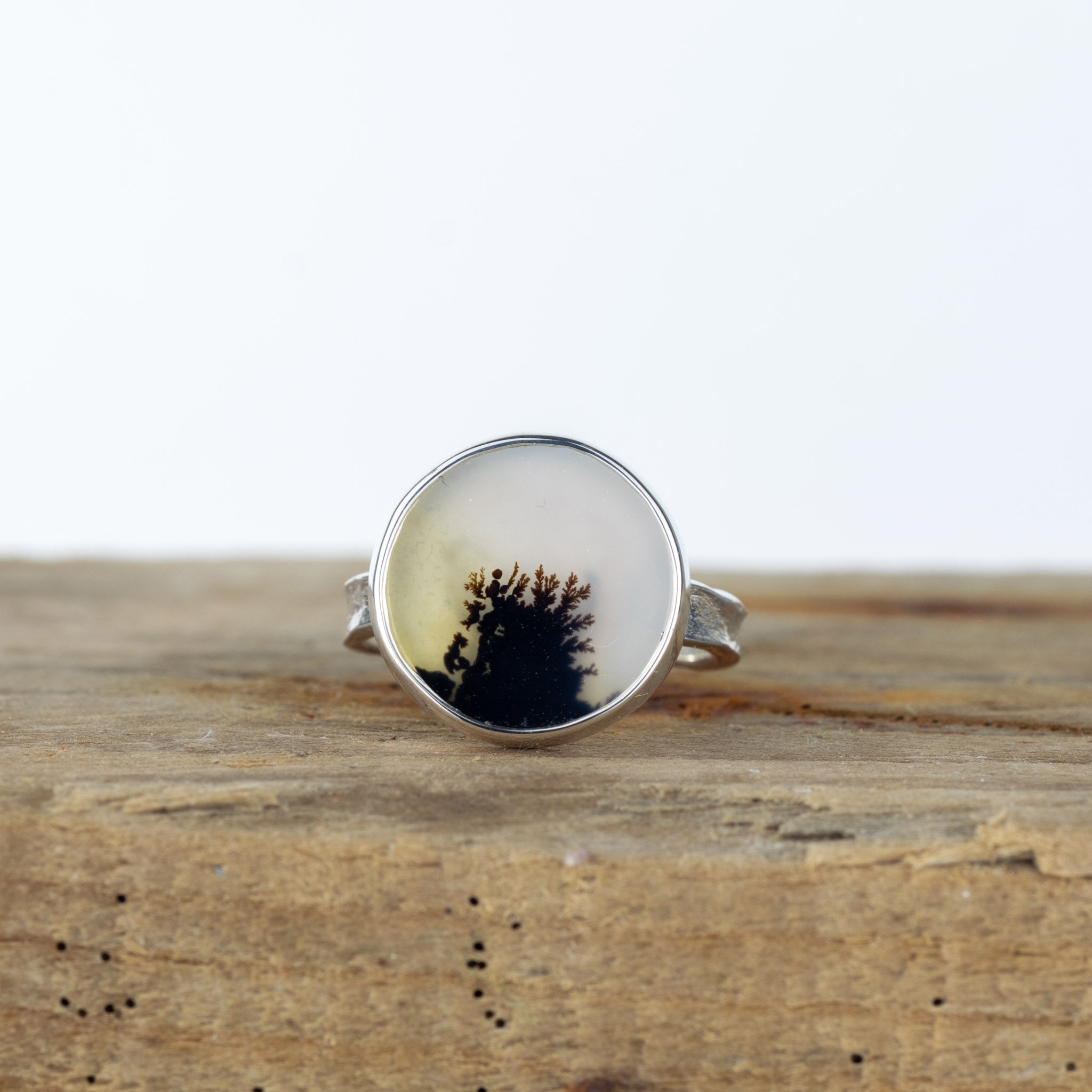 No. 280 - Silver Dendritic Agate Ring - Size O 1/2 – Alison Moore
