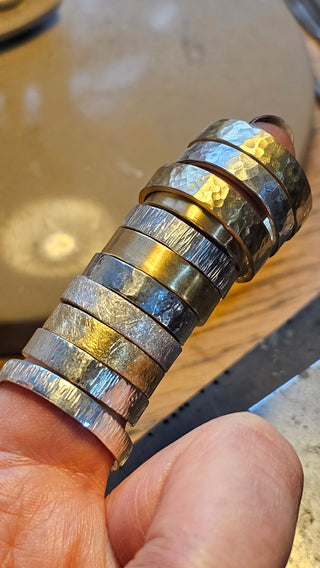 Wide Textured Ring Class