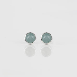 Aquamarine Sterling Silver Gemstone Studs