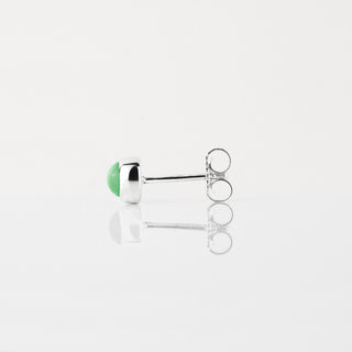 Chrysoprase Sterling Silver Gemstone Studs