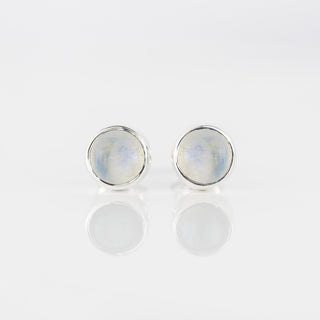 Moonstone Sterling Silver Gemstone Studs