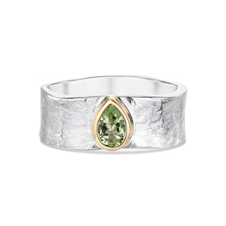 Jorinda -  Green Sapphire Teardrop Storybook Ring