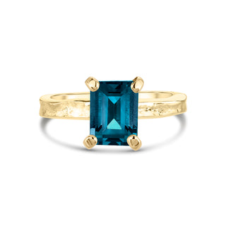 Guinevere - London Blue Topaz Gold Statement Ring