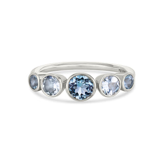 Aquamarine White Gold Power Ring