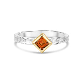 Meg - Square Madeira Citrine Storybook Ring