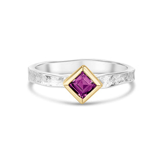 Meg - Square Rhodolite Garnet Storybook Ring