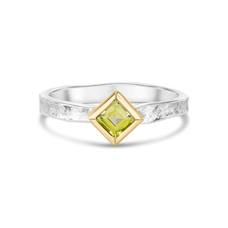 Meg - Square Peridot Storybook Ring