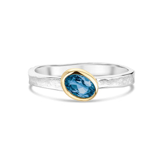 Beth - Small Oval London Blue Topaz Storybook Ring