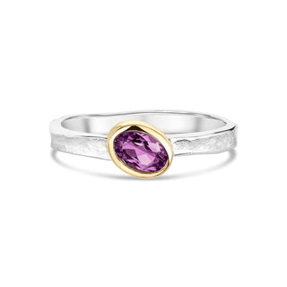 Beth - Small Oval Rhodolite Garnet Storybook Ring