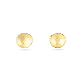 Sea Buttons Small Solid Gold Studs