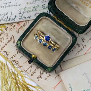 Teal Sapphire Forever Ring