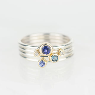 Andromeda - 4mm Blue Sapphire Ring