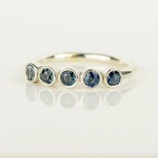 Teal Sapphire Forever Ring