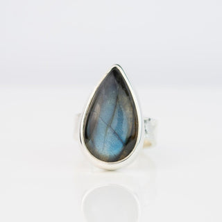 No. 526 - One Of A Kind Labradorite Silver Ring - Size M 1/2