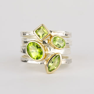 Meg - Square Peridot Storybook Ring