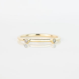 Andromeda Gold Two Birthstone Stacking Ring