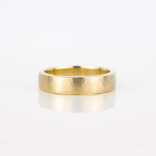 Organic Textured 6mm Gold Band