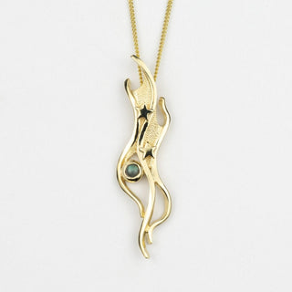 Northern Lights Gold Labradorite Dancer Pendant