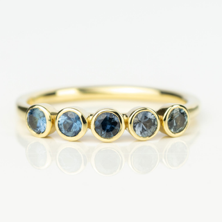 Teal Sapphire Forever Ring