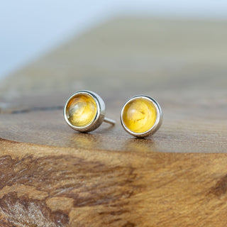 Citrine Sterling Silver Gemstone Studs