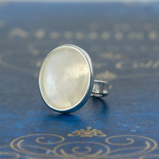 No. 118 - One Of A Kind Oval Moonstone Storybook Ring - Size K