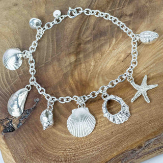 Create Your Own - Rockpool Shell Charm Silver Bracelet