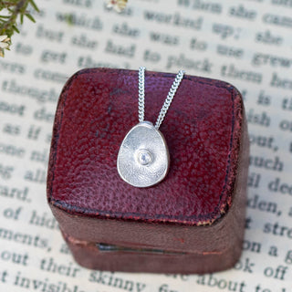 Sea Buttons June Birthstone Silver Moonstone Pendant