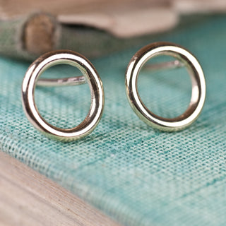 Simple Gold Circle Studs