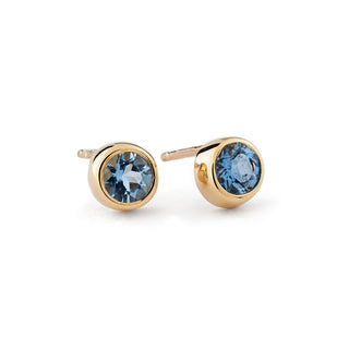 Aquamarine Gold Andromeda Stud Earrings