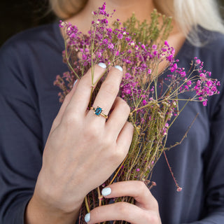 Guinevere - London Blue Topaz Gold Statement Ring