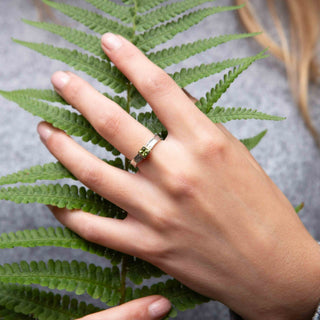 Gretel - Peridot Square Storybook Ring