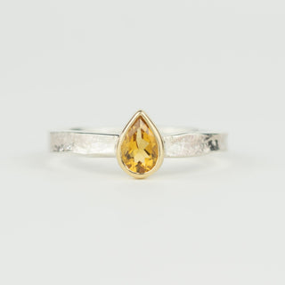 Alice - Citrine Teardrop Storybook Ring