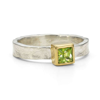 Gretel - Peridot Square Storybook Ring