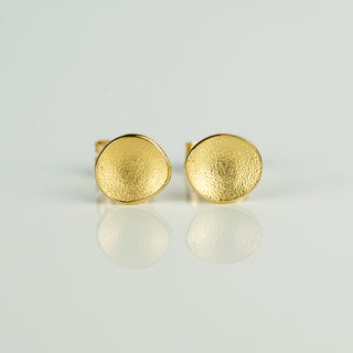 Sea Buttons Small Solid Gold Studs