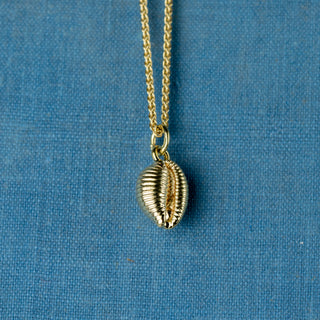 Gold Cowrie Shell Pendant