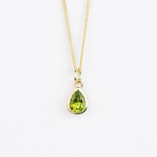 Gold Teardrop Peridot Alice Pendant