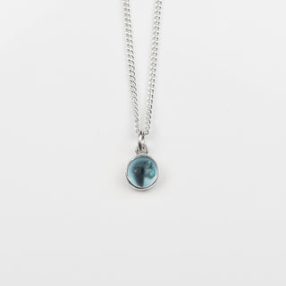 Swiss Blue Topaz Single Gemstone Pendant