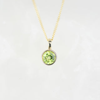 Gold 5mm Peridot Andromeda Pendant