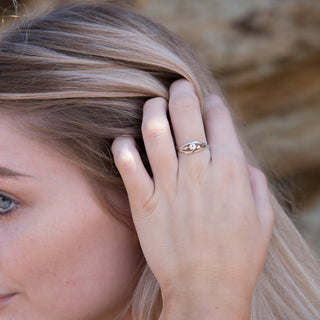 Entwined Gold White Sapphire Ring