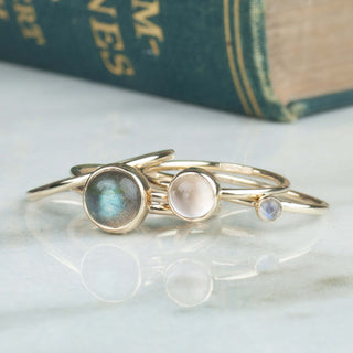 Gold Frozen Stacking Ring Set