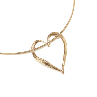 Large Gold Open Heart Necklet