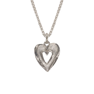 Silver Double Heart Pendant