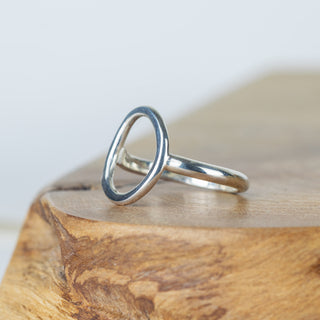 Silver Organic Circle Ring