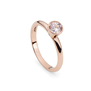 Morganite Rose Gold Solitaire Ring