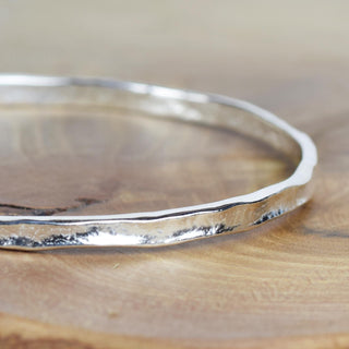 Narrow Silver Storybook Bangle