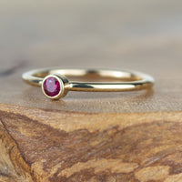 Minimalist ruby clearance ring