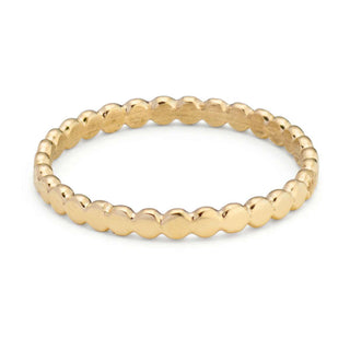 Skinny Yellow Gold Pebble Ring